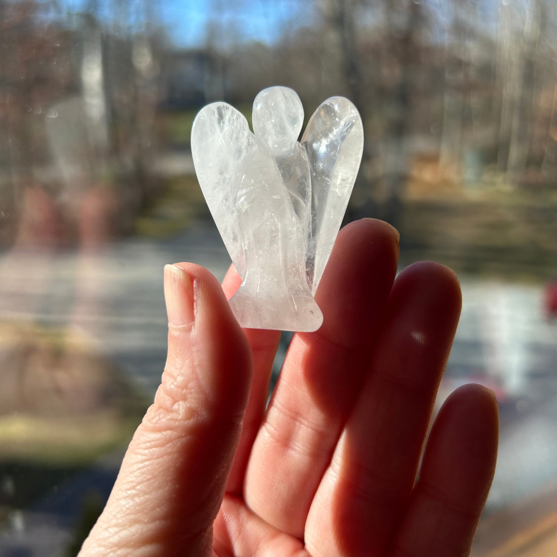Natural Clear Quartz Angel crystals
